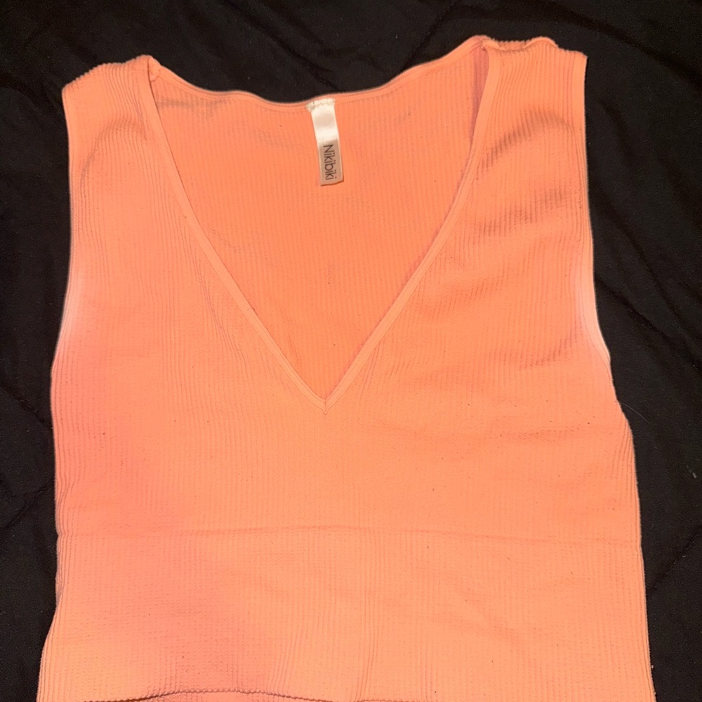 Women's Coral V-Neck Tank Top